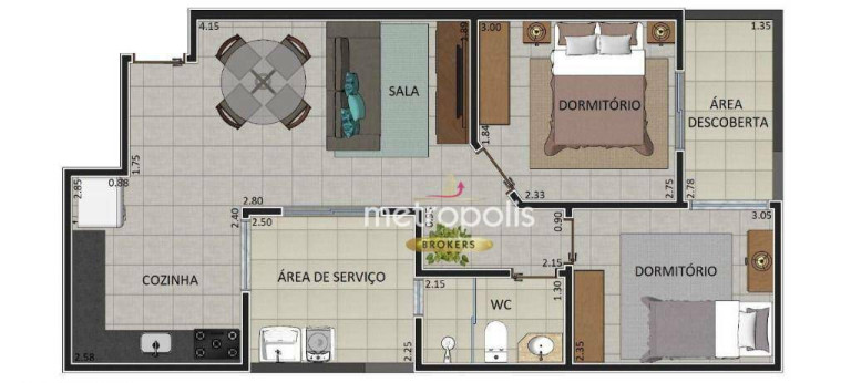 Imagem Apartamento com 2 Quartos à Venda, 60 m² em Vila Linda - Santo André Imagem Apartamento com 2 Quartos à Venda, 60 m² em Vila Linda - Santo André