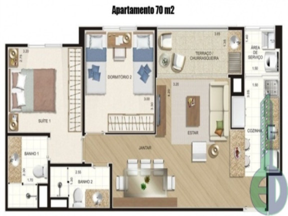 Imagem Imóvel com 2 Quartos à Venda, 69 m² em Santa Paula - São Caetano Do Sul Imagem Imóvel com 2 Quartos à Venda, 69 m² em Santa Paula - São Caetano Do Sul
