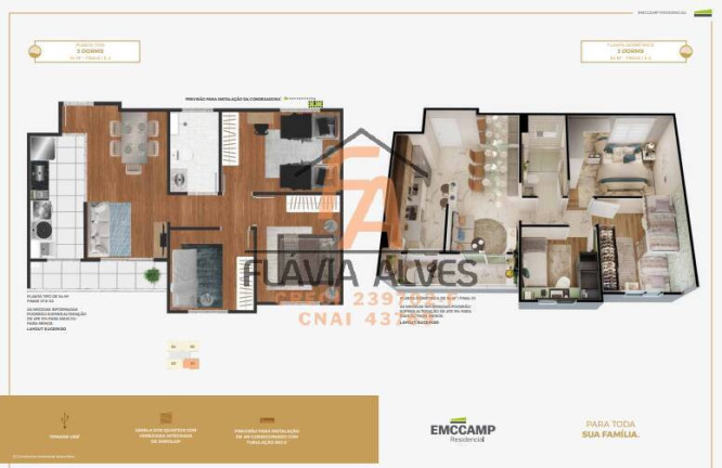 Imagem Apartamento com 3 Quartos à Venda, 54 m² em Jardim Carlos Gomes - Jundiaí
