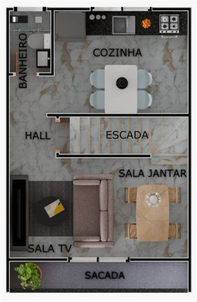 Imagem Casa de Condomínio com 2 Quartos à Venda, 90 m² em Maracanã - Praia Grande Imagem Casa de Condomínio com 2 Quartos à Venda, 90 m² em Maracanã - Praia Grande
