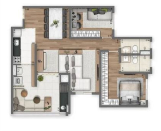 Imagem Apartamento com 3 Quartos à Venda, 84 m² em Panamby - São Paulo