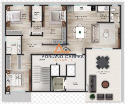Imagem Cobertura com 1 Quarto à Venda, 151 m² em Centro - Balneário Piçarras Imagem Cobertura com 1 Quarto à Venda, 151 m² em Centro - Balneário Piçarras