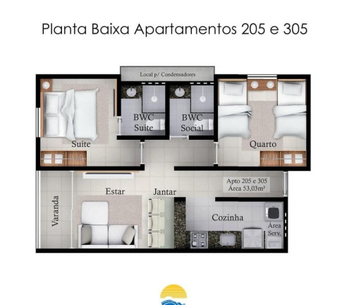Imagem Apartamento com 2 Quartos à Venda, 53 m² em Altiplano - João Pessoa
