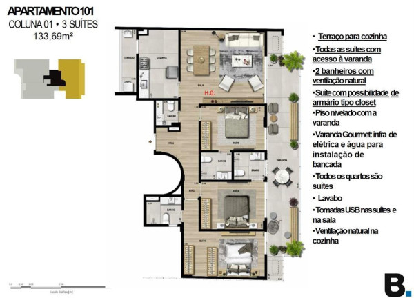 Imagem Apartamento com 3 Quartos à Venda, 133 m² em Rio De Janeiro Imagem Apartamento com 3 Quartos à Venda, 133 m² em Rio De Janeiro