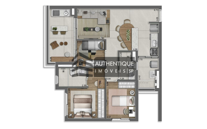 Imagem Apartamento com 2 Quartos à Venda, 61 m² em Alto Da Boa Vista - São Paulo