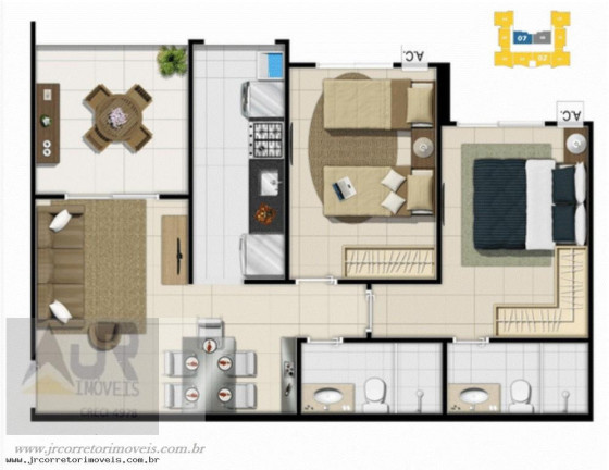 Imagem Apartamento com 2 Quartos à Venda, 68 m² em Praia Itaparica - Vila Velha