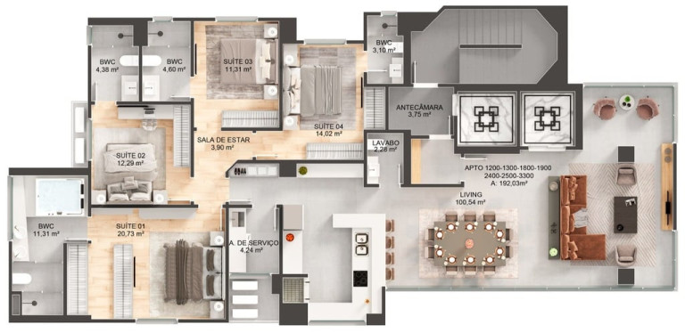 Imagem Apartamento com 4 Quartos à Venda, 188 m² em Centro - Balneário Camboriú Imagem Apartamento com 4 Quartos à Venda, 188 m² em Centro - Balneário Camboriú