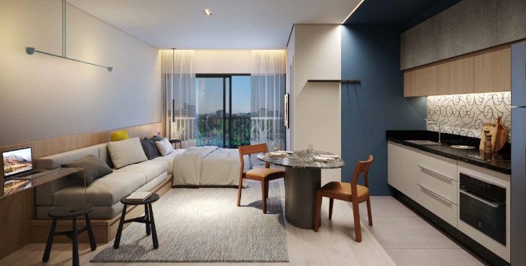 Imagem Kitnet com 1 Quarto à Venda, 30 m² em Campo Comprido - Curitiba