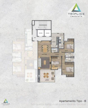 Imagem Apartamento com 3 Quartos à Venda, 121 m² em São Mateus - Juiz De Fora