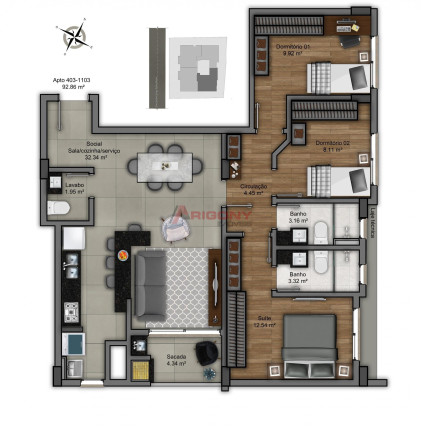 Imagem Apartamento com 3 Quartos à Venda, 92 m² em Nossa Senhora De Lourdes - Santa Maria Imagem Apartamento com 3 Quartos à Venda, 92 m² em Nossa Senhora De Lourdes - Santa Maria