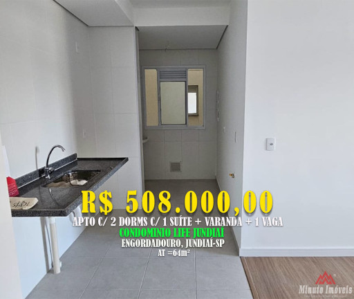 Apartamento com 2 Quartos à Venda, 64 m² em Engordadouro - Jundiaí