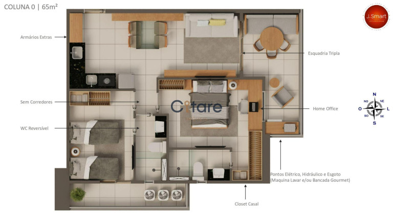 Imagem Apartamento com 2 Quartos à Venda,  em Aldeota - Fortaleza