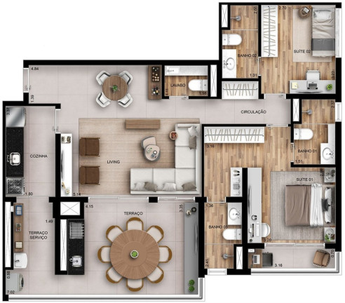 Imagem Apartamento com 3 Quartos à Venda, 112 m² em Tatuapé - São Paulo