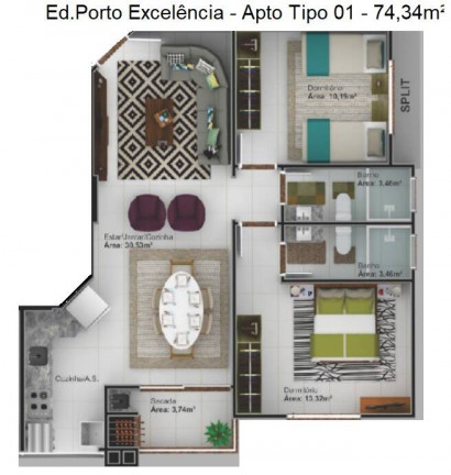 Imagem Apartamento com 2 Quartos à Venda, 69 m² em Alto Perequê - Porto Belo Imagem Apartamento com 2 Quartos à Venda, 69 m² em Alto Perequê - Porto Belo