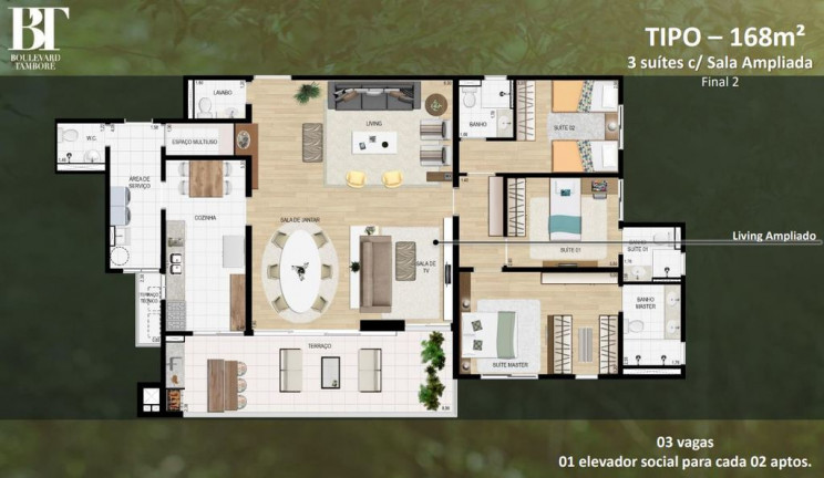 Imagem Apartamento com 3 Quartos à Venda, 136 m² em Tamboré - Santana De Parnaíba