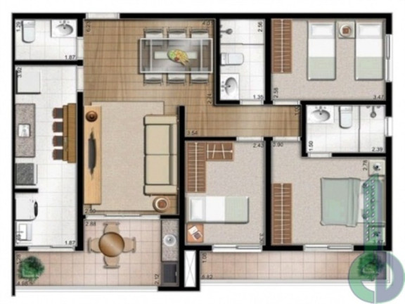 Imagem Apartamento com 3 Quartos à Venda, 101 m² em Santa Maria - São Caetano Do Sul Imagem Apartamento com 3 Quartos à Venda, 101 m² em Santa Maria - São Caetano Do Sul