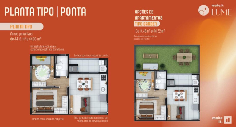 Imagem Apartamento com 2 Quartos à Venda, 69 m² em Atuba - Curitiba