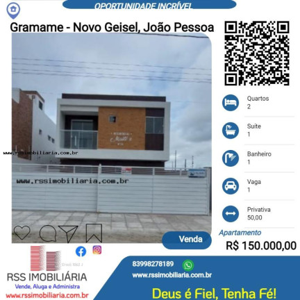 Apartamento com 2 Quartos à Venda, 50 m² em Gramame - João Pessoa