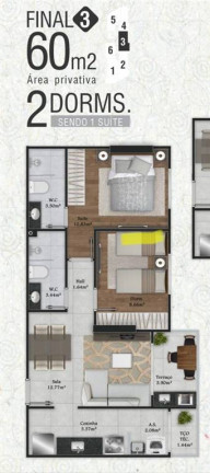 Imagem Apartamento com 2 Quartos à Venda, 61 m² em Vila Mirim - Praia Grande Imagem Apartamento com 2 Quartos à Venda, 61 m² em Vila Mirim - Praia Grande