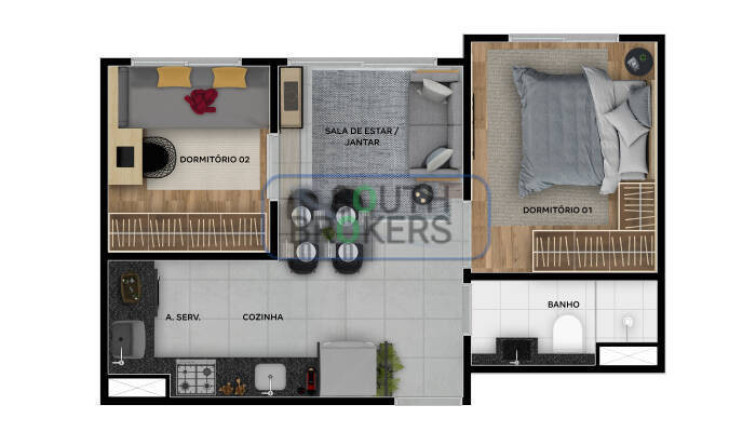 Imagem Apartamento com 2 Quartos à Venda, 31 m² em Parque Novo Mundo - São Paulo Imagem Apartamento com 2 Quartos à Venda, 31 m² em Parque Novo Mundo - São Paulo