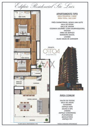Imagem Apartamento com 2 Quartos à Venda, 242 m² em Cidade Dos Lagos - Guarapuava