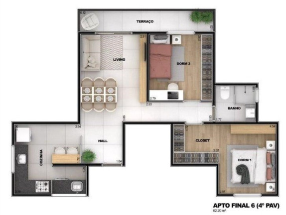 Imagem Apartamento com 2 Quartos à Venda, 47 m² em Santa Teresinha - São Paulo
