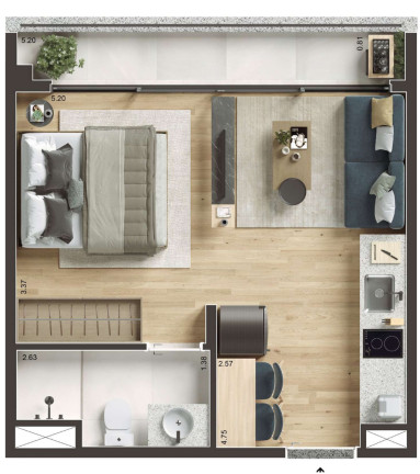 Imagem Apartamento com 1 Quarto à Venda, 40 m² em Centro - São Paulo Imagem Apartamento com 1 Quarto à Venda, 40 m² em Centro - São Paulo