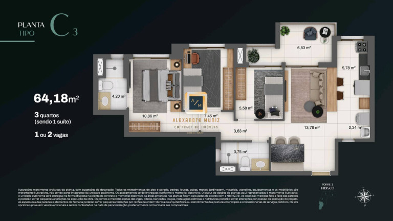 Imagem Apartamento com 3 Quartos à Venda, 121 m² em Engenheiro Luciano Cavalcante - Fortaleza Imagem Apartamento com 3 Quartos à Venda, 121 m² em Engenheiro Luciano Cavalcante - Fortaleza