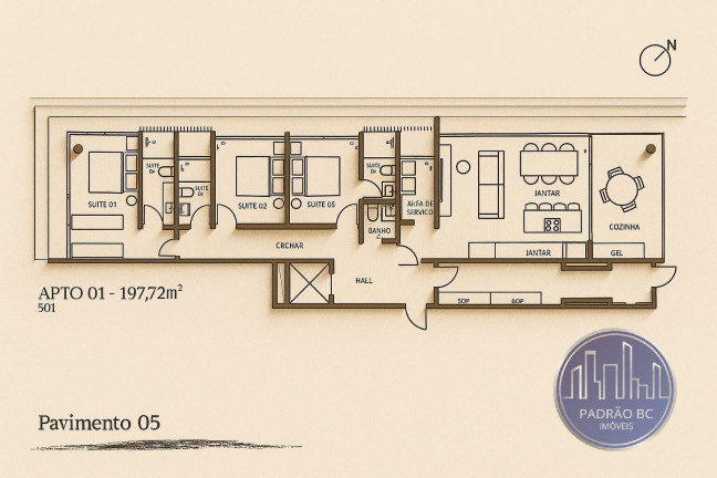 Imagem Apartamento com 3 Quartos à Venda, 197 m² em Vivapark - Porto Belo
