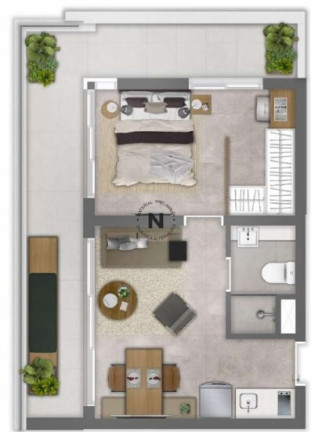 Imagem Apartamento com 1 Quarto à Venda, 42 m² em Vila Mariana - São Paulo