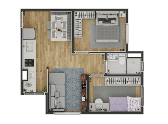 Imagem Imóvel com 2 Quartos à Venda, 36 m² em Jardim Ana Maria - São Paulo