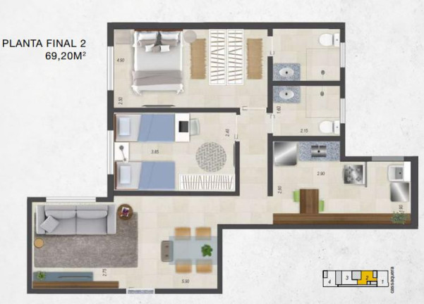 Imagem Apartamento com 2 Quartos à Venda, 70 m² em Barcelona - São Caetano Do Sul Imagem Apartamento com 2 Quartos à Venda, 70 m² em Barcelona - São Caetano Do Sul