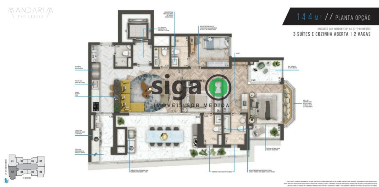 Imagem Apartamento com 3 Quartos à Venda, 144 m² em Brooklin - São Paulo