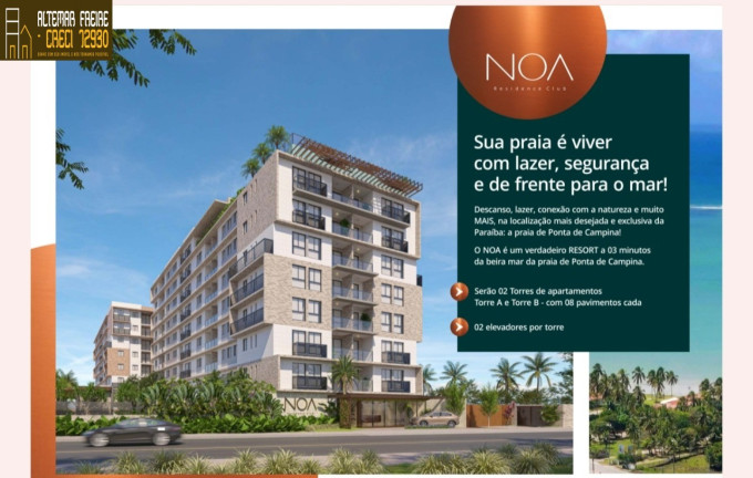 Apartamento com 1 Quarto à Venda, 36 m² em Poço - Cabedelo