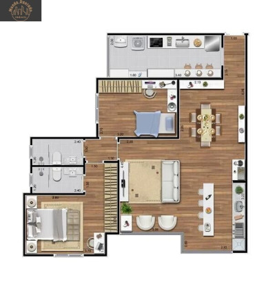 Imagem Apartamento com 3 Quartos à Venda, 91 m² em Santo Antônio - São Caetano Do Sul