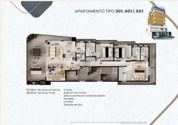 Imagem Apartamento com 3 Quartos à Venda, 176 m² em Caiobá - Matinhos Imagem Apartamento com 3 Quartos à Venda, 176 m² em Caiobá - Matinhos