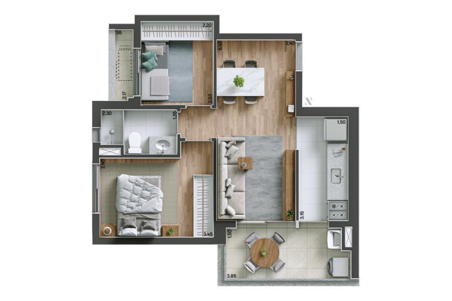Imagem Apartamento com 2 Quartos à Venda, 52 m² em Ipiranga - São Paulo