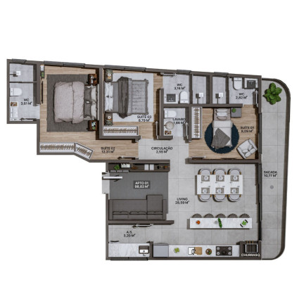 Imagem Apartamento com 3 Quartos à Venda, 92 m² em Praia Brava De Itajaí - Itajaí Imagem Apartamento com 3 Quartos à Venda, 92 m² em Praia Brava De Itajaí - Itajaí
