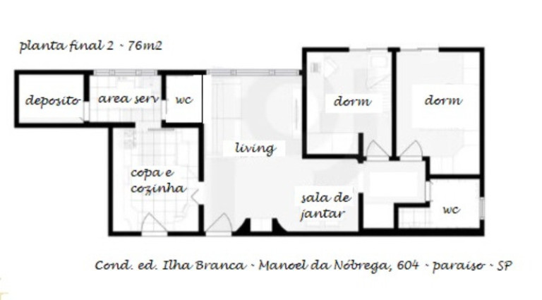 Imagem Imóvel com 2 Quartos à Venda, 76 m² em Paraíso - São Paulo Imagem Imóvel com 2 Quartos à Venda, 76 m² em Paraíso - São Paulo