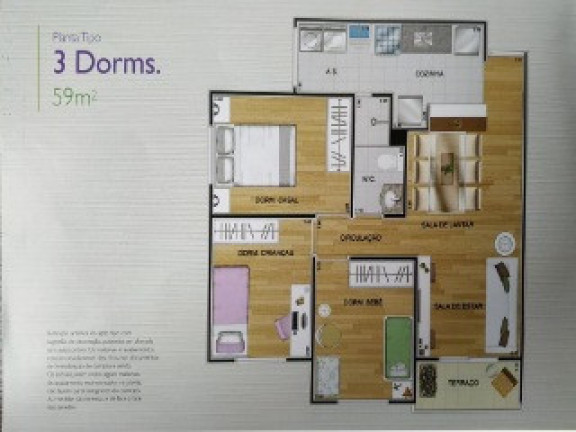 Imagem Apartamento com 3 Quartos à Venda, 59 m² em Taboão - São Bernardo Do Campo