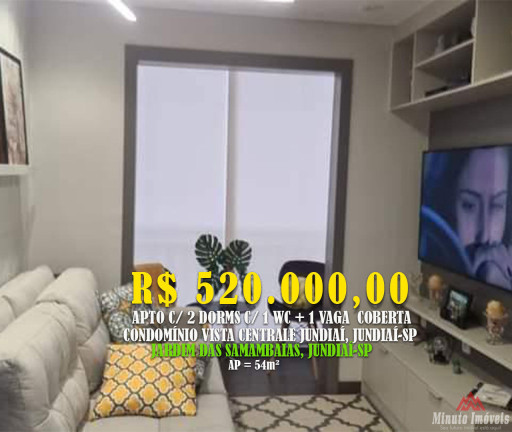 Apartamento com 2 Quartos à Venda, 54 m² em Jardim Das Samambaias - Jundiaí