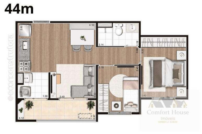 Imagem Apartamento com 2 Quartos à Venda, 44 m² em Campestre - Santo André Imagem Apartamento com 2 Quartos à Venda, 44 m² em Campestre - Santo André