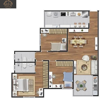 Imagem Apartamento com 3 Quartos à Venda, 91 m² em Santo Antônio - São Caetano Do Sul