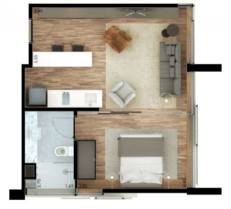 Imagem Studio à Venda, 40 m² em Moema - São Paulo Imagem Studio à Venda, 40 m² em Moema - São Paulo