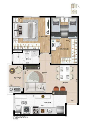 Imagem Apartamento com 2 Quartos à Venda, 55 m² em Baeta Neves - São Bernardo Do Campo