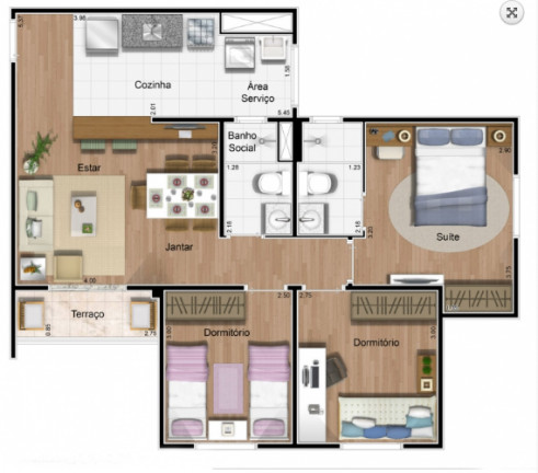 Imagem Apartamento com 3 Quartos à Venda, 68 m² em Parque Conceição Ii - Piracicaba