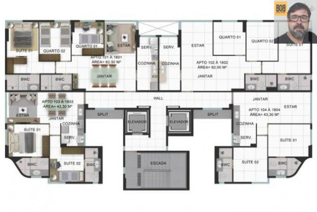 Imagem Apartamento com 3 Quartos à Venda, 105 m² em Casa Amarela - Recife Imagem Apartamento com 3 Quartos à Venda, 105 m² em Casa Amarela - Recife