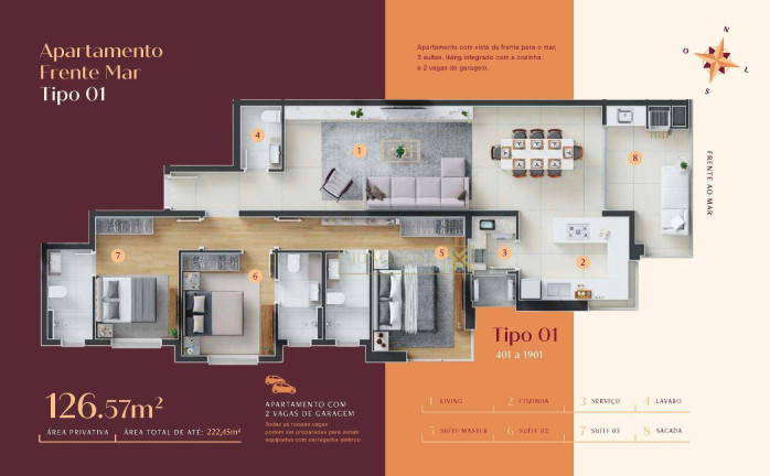 Imagem Apartamento com 3 Quartos à Venda, 127 m² em Itacolomi - Balneário Piçarras