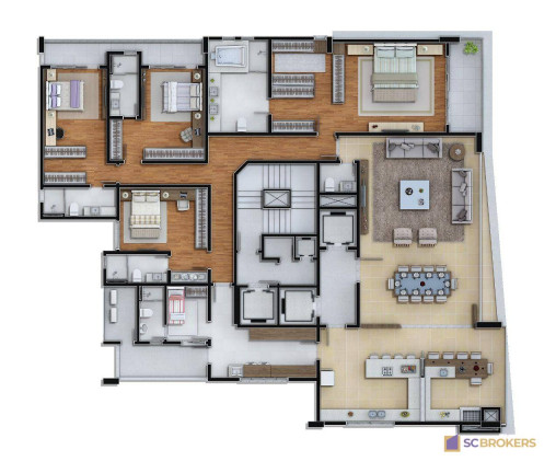 Imagem Apartamento com 4 Quartos à Venda, 322 m² em Fazenda - Itajaí