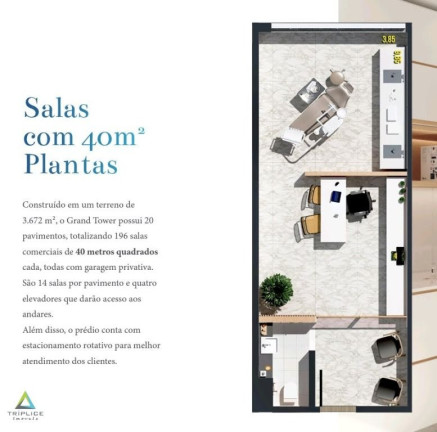 Imagem Sala Comercial à Venda, 40 m² em Centro - Juiz De Fora Imagem Sala Comercial à Venda, 40 m² em Centro - Juiz De Fora